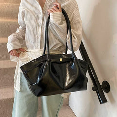 High-End Bags For Women, Popular New 2025 Fashionable Portable Shoulder Bags, Women'S Large-Capacity Waxed Leather Tote Bags