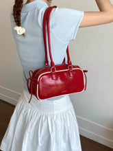 Large Red Shoulder Bag for Women, Multifunctional Underarm Handbag for Commuting