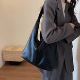 Large Capacity Brown Crossbody Tote Bag for Women, Korean Style Work Commuter Underarm Shoulder Bag