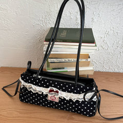 Polka Dot Shoulder Bag for Women, Large Capacity Commuter Handbag