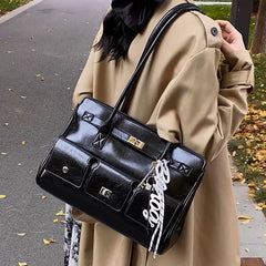 Large Capacity Briefcase Shoulder Bag for Women, Work Handbag