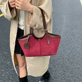 Large Capacity Underarm Shoulder Bag for Women, Retro Style Portable Commuter Handbag