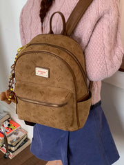 Cartoon Print Backpack for Women, Large Capacity Leisure Travel Backpack