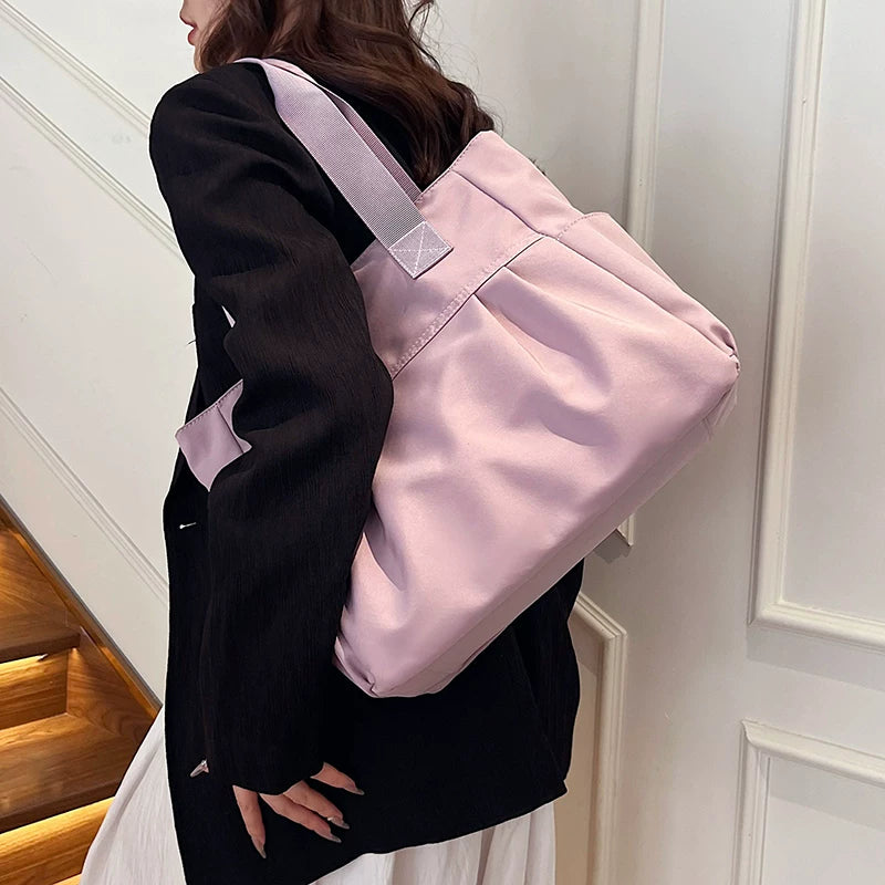 Large Capacity Puffer Tote Bag for Women, Versatile Shoulder Handheld Carry Bag