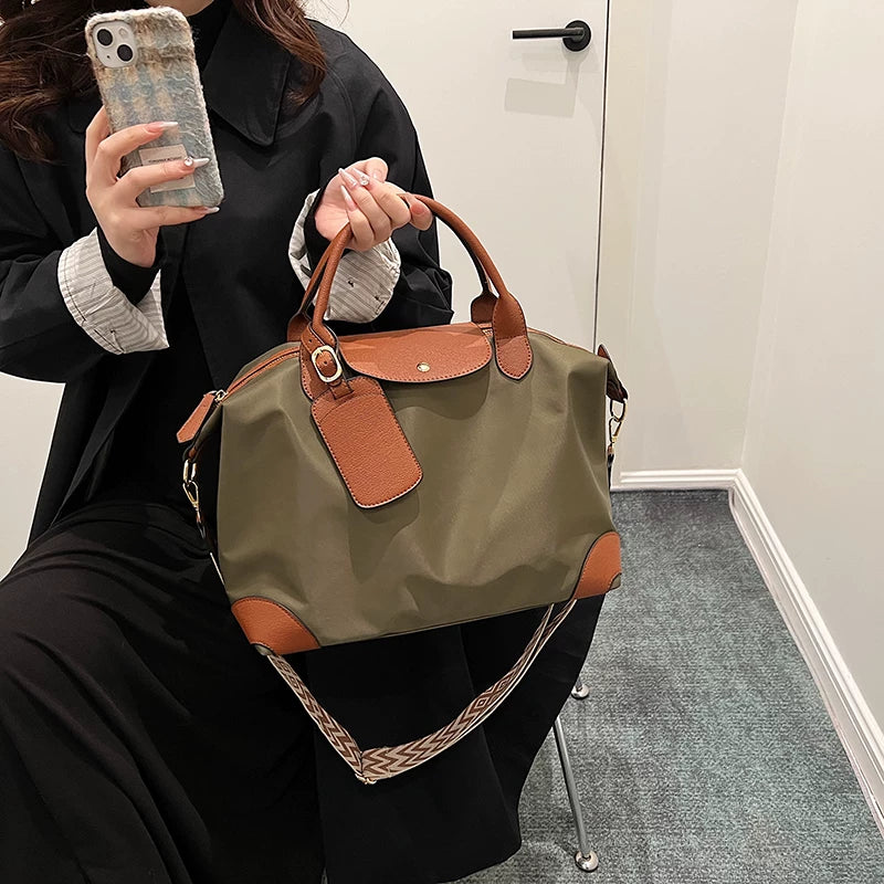 Nylon Dumpling Tote Bag for Women, Lightweight Large Capacity Shopping Handbag