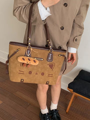 Cat Print Tote Bag for Women, Large Capacity Shoulder Bag