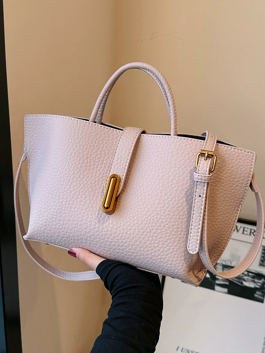 Textured Large Bucket Bag for Women, Crossbody Shoulder Handbag