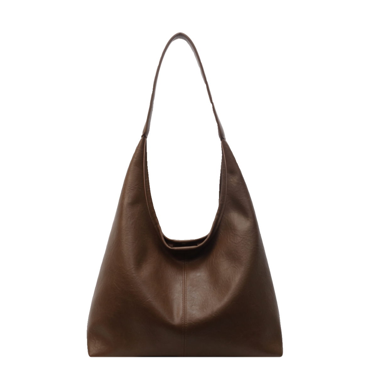 Large Capacity Brown Crossbody Tote Bag for Women, Korean Style Work Commuter Underarm Shoulder Bag