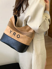 Large Capacity Suede Bucket Bag for Women, Single Shoulder Crossbody Work Commuter Handbag