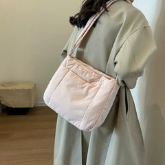 Large Capacity Puffer Tote Bag for Women, Versatile Shoulder Handheld Carry Bag