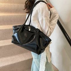 High-End Bags For Women, Popular New 2025 Fashionable Portable Shoulder Bags, Women'S Large-Capacity Waxed Leather Tote Bags