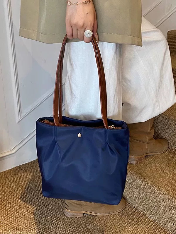 Large Red Tote Bag for Women, Spacious Shoulder Handbag for Commuting and Daily Use