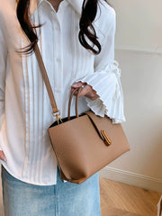 Textured Large Bucket Bag for Women, Crossbody Shoulder Handbag