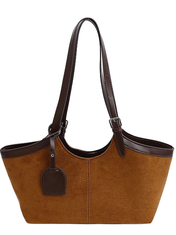 Large Capacity Underarm Shoulder Bag for Women, Retro Style Portable Commuter Handbag