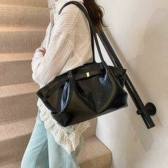 High-End Bags For Women, Popular New 2025 Fashionable Portable Shoulder Bags, Women'S Large-Capacity Waxed Leather Tote Bags