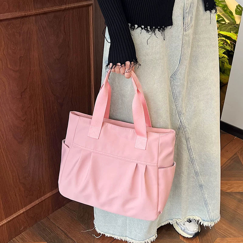 Large Capacity Puffer Tote Bag for Women, Versatile Shoulder Handheld Carry Bag