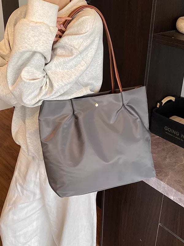 Large Red Tote Bag for Women, Spacious Shoulder Handbag for Commuting and Daily Use