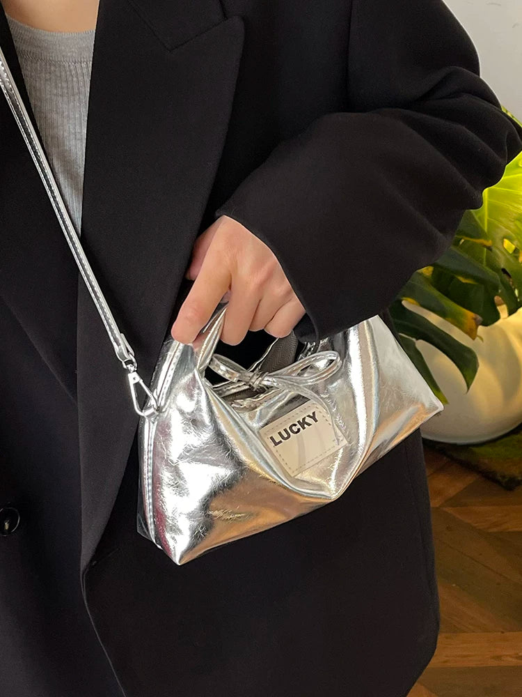 Red Shoulder Crossbody Bag for Women, Textured One-Shoulder Handbag