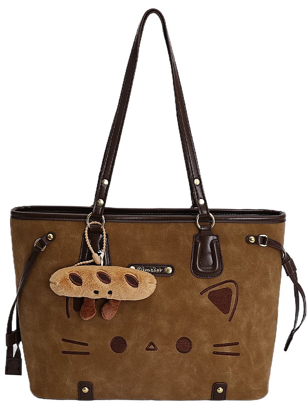 Cat Print Tote Bag for Women, Large Capacity Shoulder Bag