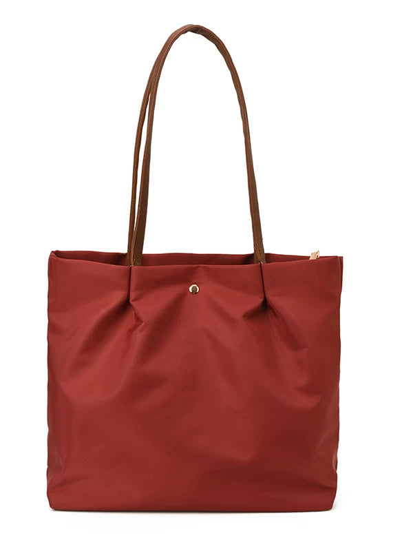 Large Red Tote Bag for Women, Spacious Shoulder Handbag for Commuting and Daily Use