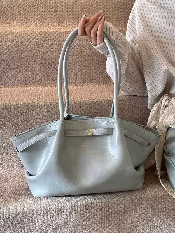 High-End Bags For Women, Popular New 2025 Fashionable Portable Shoulder Bags, Women'S Large-Capacity Waxed Leather Tote Bags