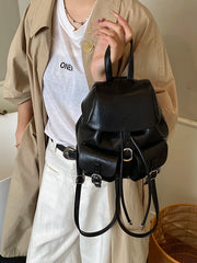 Black Large-Capacity Backpack for Women, Commuter and Travel Bag