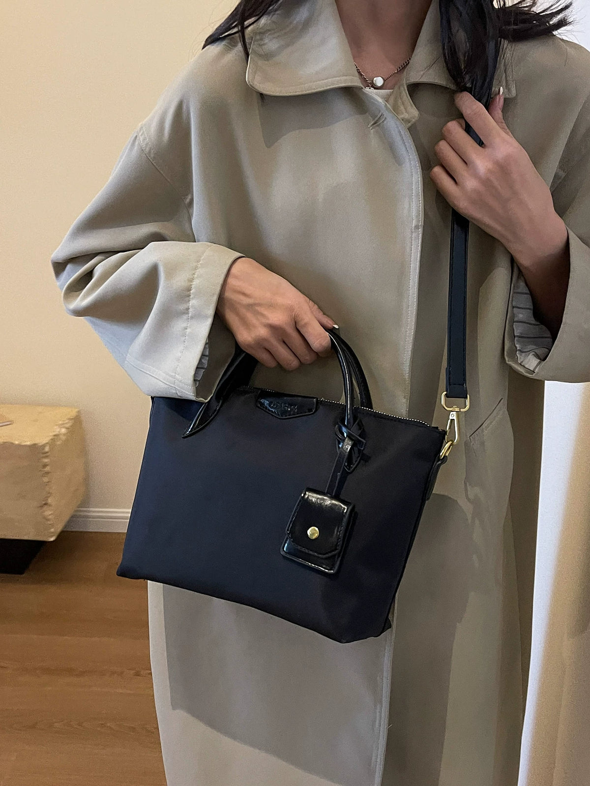 Large Capacity Nylon Tote Bag for Women, Shoulder Bag