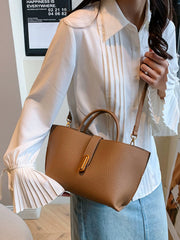 Textured Large Bucket Bag for Women, Crossbody Shoulder Handbag