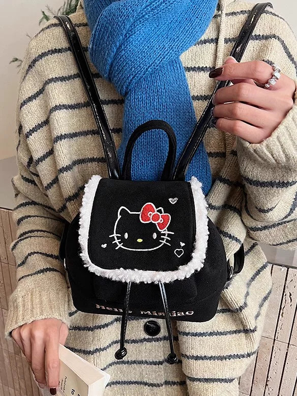 Cute Cat Mini Backpack for Women, Small Travel and Shopping Backpack