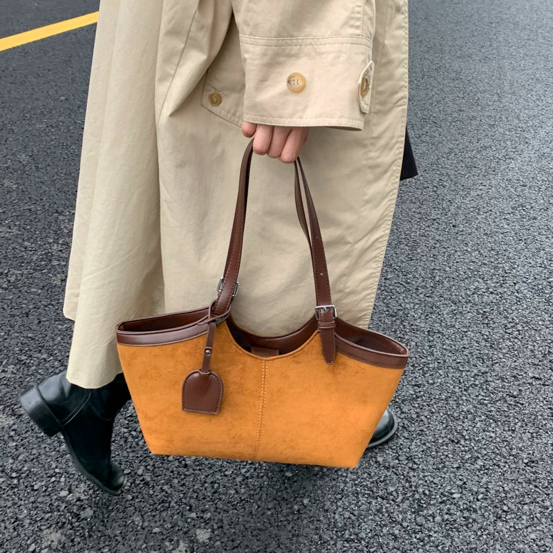 Large Capacity Underarm Shoulder Bag for Women, Retro Style Portable Commuter Handbag