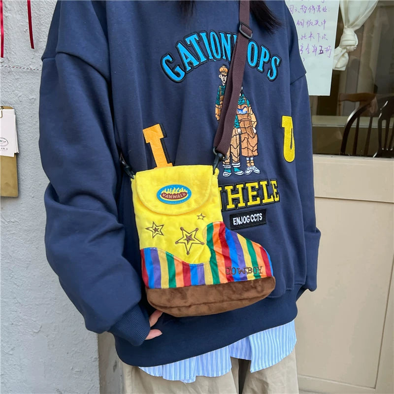 Cute Cartoon Printed Crossbody Phone Bag for Women, Shoulder Mini Handbag