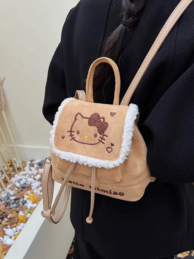 Cute Cat Mini Backpack for Women, Small Travel and Shopping Backpack