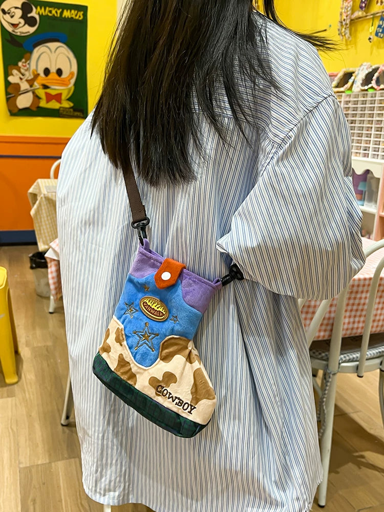 Cute Cartoon Printed Crossbody Phone Bag for Women, Shoulder Mini Handbag