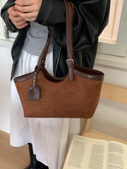 Large Capacity Underarm Shoulder Bag for Women, Retro Style Portable Commuter Handbag