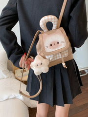 Mini Cartoon Backpack for Women, Small Travel School Bag