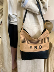 Large Capacity Suede Bucket Bag for Women, Single Shoulder Crossbody Work Commuter Handbag