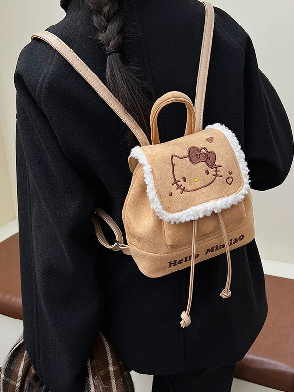 Cute Cat Mini Backpack for Women, Small Travel and Shopping Backpack