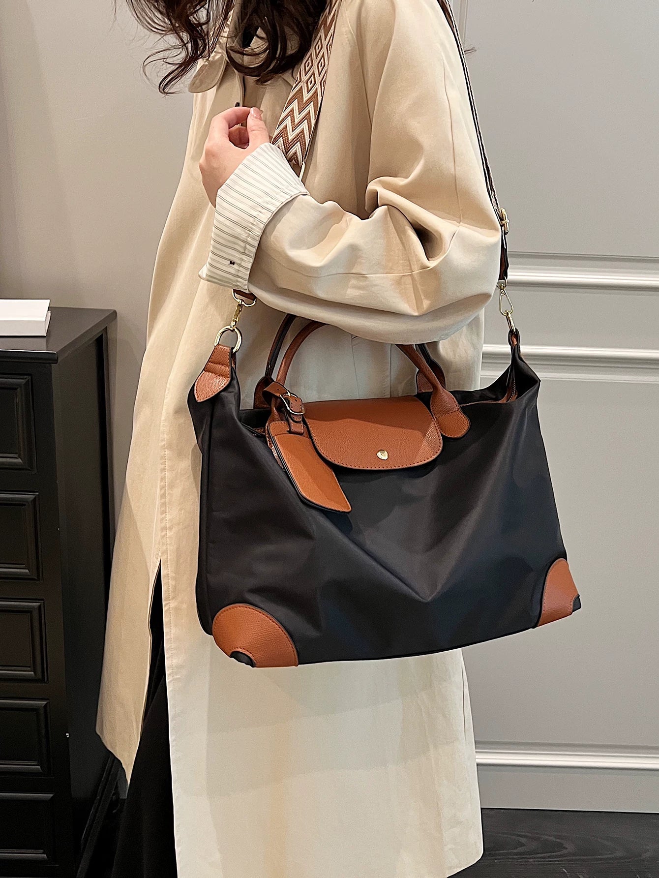 Nylon Dumpling Tote Bag for Women, Lightweight Large Capacity Shopping Handbag