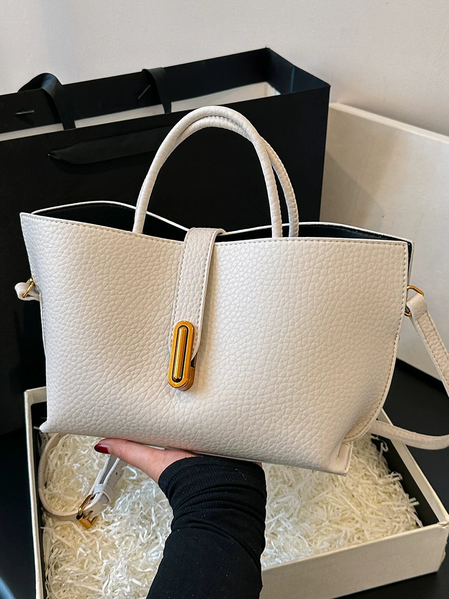 Textured Large Bucket Bag for Women, Crossbody Shoulder Handbag