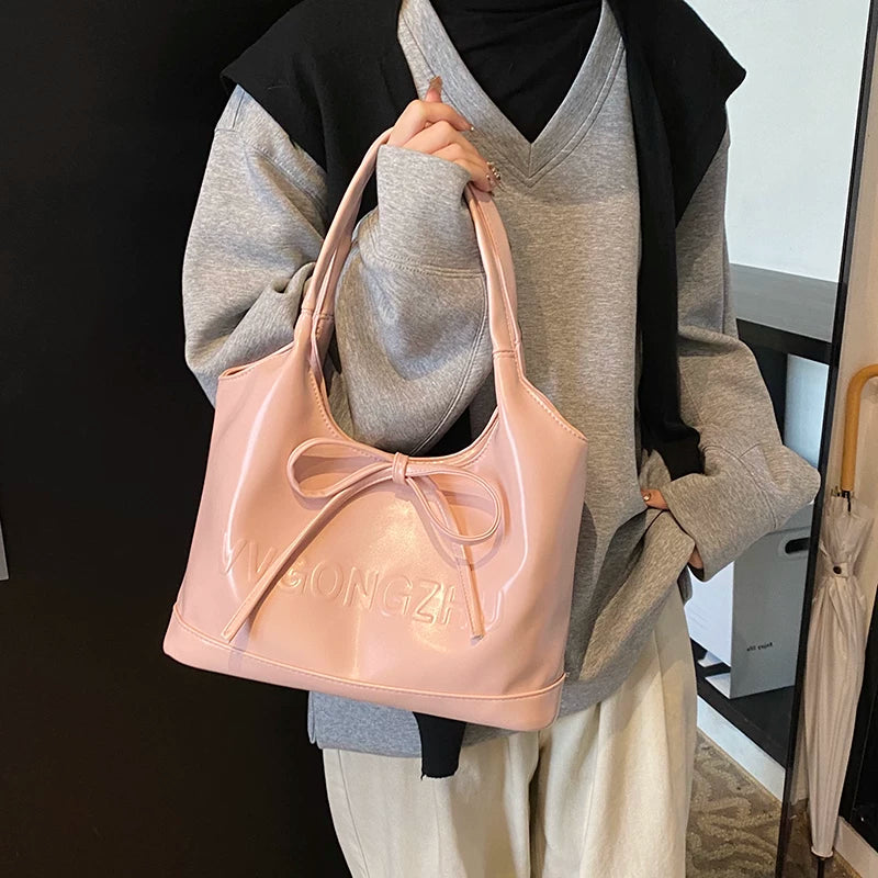 Large Red Tote Bag for Women, Spacious Shoulder Handbag for Daily Use and Special Occasions