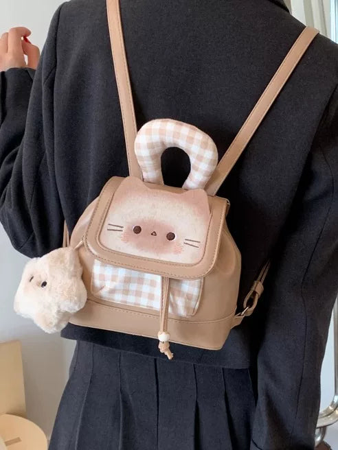 Mini Cartoon Backpack for Women, Small Travel School Bag