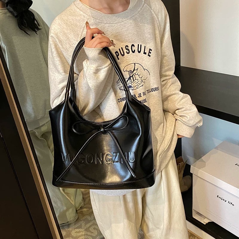 Large Red Tote Bag for Women, Spacious Shoulder Handbag for Daily Use and Special Occasions