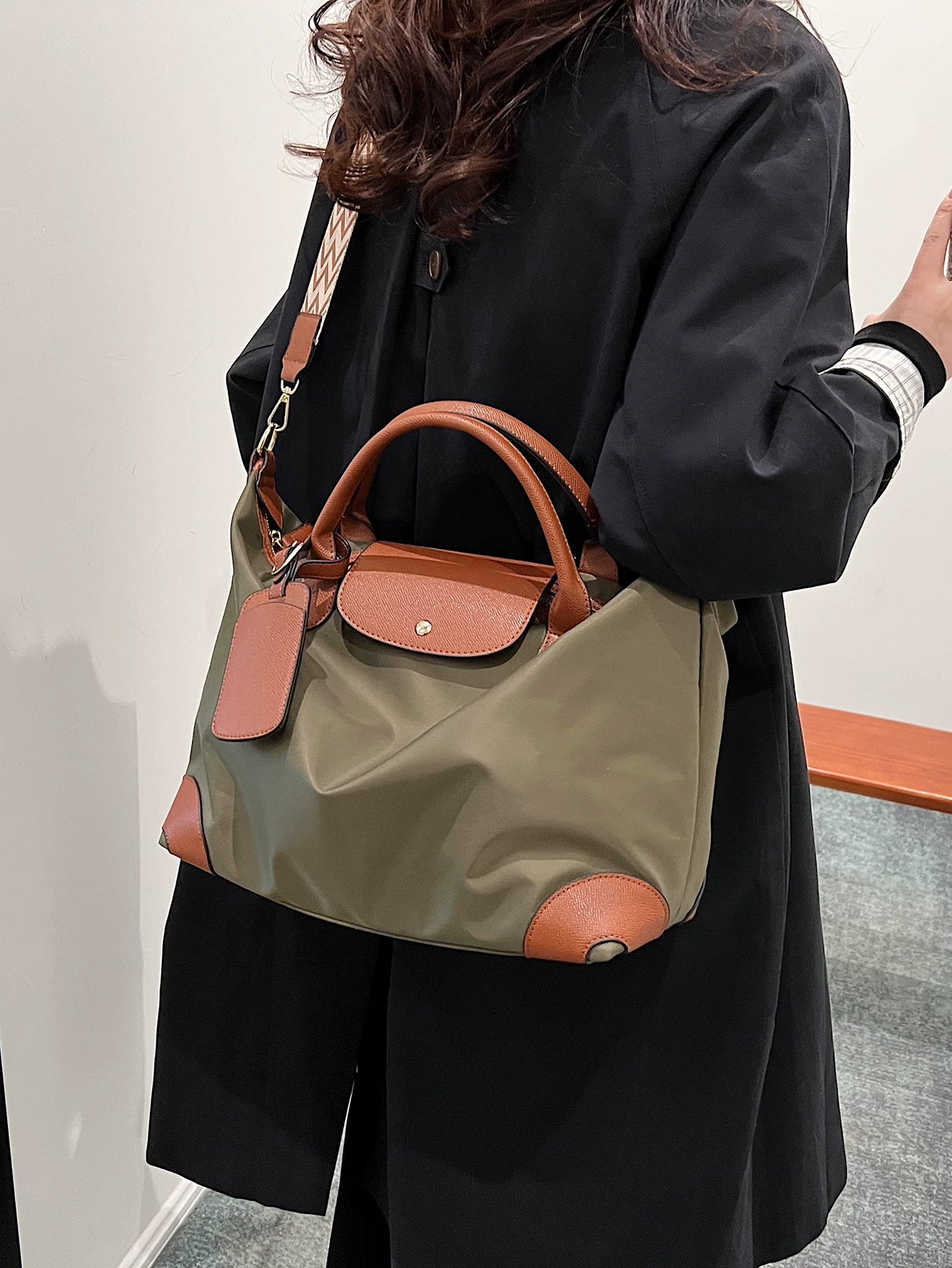 Nylon Dumpling Tote Bag for Women, Lightweight Large Capacity Shopping Handbag