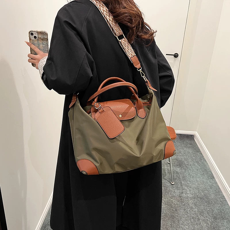 Nylon Dumpling Tote Bag for Women, Lightweight Large Capacity Shopping Handbag