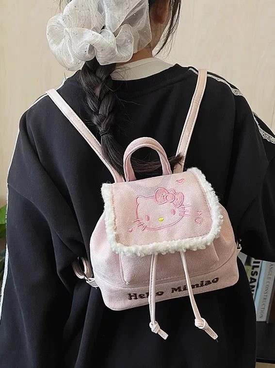 Cute Cat Mini Backpack for Women, Small Travel and Shopping Backpack